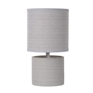 GREASBY Szara E14 Lampka stołowa