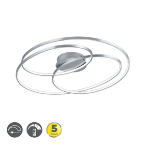 GALE Nikiel mat LED 50W 3000K ściemnialna lampa sufitowa