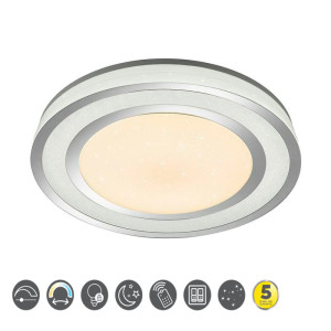 NORIAKI LED 45W z pilotem, ściemnialna, barwa światła zmienna Lampa sufitowa