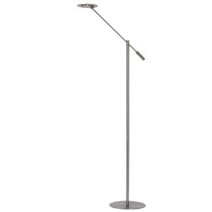 ANSELMO Satynowy chrom LED DIM ściemnialna 9W Lampa podłogowa stojąca