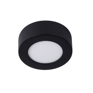 BRICE-LED Czarny 8W ściemnialny 3000K IP44 Plafon łazienkowy Lucide