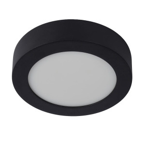 BRICE-LED Czarny 11W ściemnialny 3000K IP44 Plafon łazienkowy Lucide