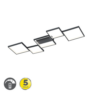 SORRENTO Czarny mat SMD LED 34W ściemnialna 3000K Lampa sufitowa