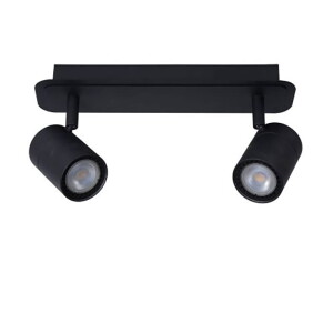 LENNERT Czarny Led ściemnialny 2x5W IP44 3000K Spot łazienkowy 26958/10/30