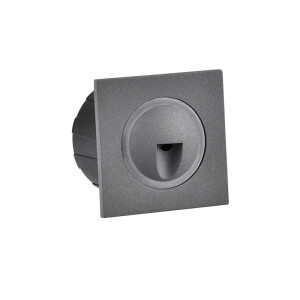 Q3 kwadrat 20lm 3W IP44 grafit Lampa schodowa Polux