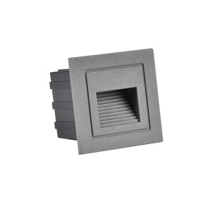 Q6 kwadrat 20lm 3W IP65 szara Lampa schodowa Polux