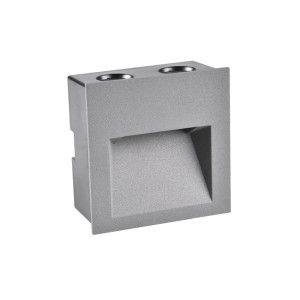 Q7 kwadrat 45lm 3W IP44 szara Lampa schodowa Polux