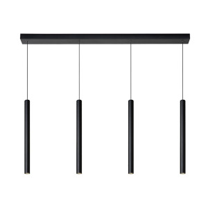 LORENZ Czarna LED ściemnialna 4x4W 3000K Lampa wisząca
