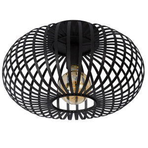 MANUELA Czarna śr. 40cm. E27 Lampa sufitowa ( 1 szt. dostępna od ręki. Wysyłka 24 h )
