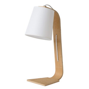 NORDIC Biała E14 Lampka stołowa