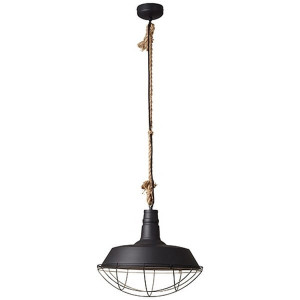 ROPE Czarna E27 Lampa wisząca Brilliant 93614/06