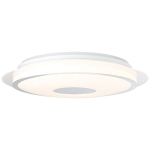 VIKTOR Biało-srebrna LED 24W Barwa światła zmienna 3000-6000K RGB ściemnialna z pilotem z tylnym podświetleniem Lampa sufitowa Brilliant G97038/58