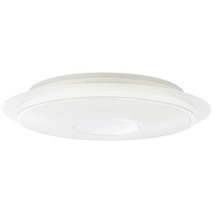 VIKTOR Biało-srebrna LED 32W Barwa światła zmienna 3000-6000K RGB ściemnialna z pilotem z tylnym podświetleniem Lampa sufitowa Brilliant G97039/58