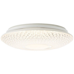 LUCIAN Biała LED 24W Barwa światła zmienna 3000-6000K RGB ściemnialna z pilotem z tylnym podświetleniem Lampa sufitowa Brilliant G97047/05