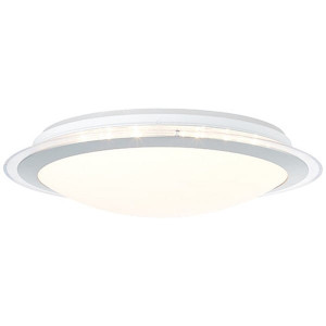 DINOS Biało-srebrna LED 24W Barwa światła zmienna 3000-6000K RGB ściemnialna z pilotem z tylnym podświetleniem Lampa sufitowa Brilliant G97040/58