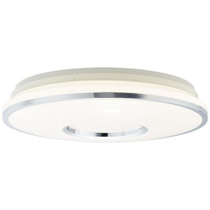 VISITATION Biało-srebrna LED 32W Barwa światła zmienna 3000-6000K RGB ściemnialna z pilotem z tylnym podświetleniem Lampa sufitowa Brilliant G97044/58