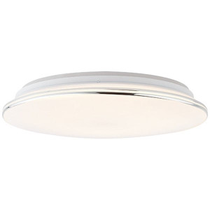 EDNA Biała/Chrom LED 24W Barwa światła zmienna 3000-6000K RGB ściemnialna z pilotem z tylnym podświetleniem Lampa sufitowa Brilliant G97045/15