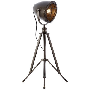ANIT Czarna stal E27 Lampa stołowa z włącznikiem na kablu Brilliant 99042/46