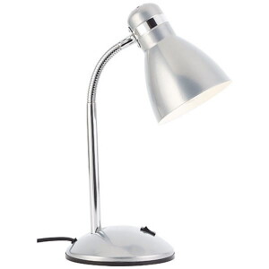 ALLISON Srebrna E27 z włącznikiem w podstawie Lampa stołowa Brilliant 99063/58