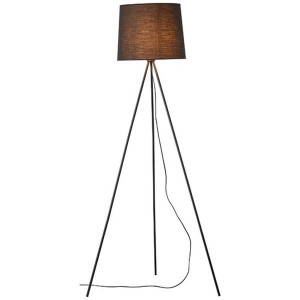 AILEY Czarna E27 z włącznikiem nożnym Lampa stojąca podłogowa Brilliant 92660/06