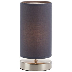 CLARIE Nikiel/Szara E14 z włącznikiem na kablu Lampa stołowa Brilliant 13247/22