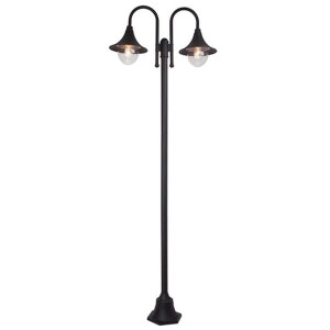 BERNA Czarna wys. 2m. 2xE27 Lampa ogrodowa Brilliant 41087/06