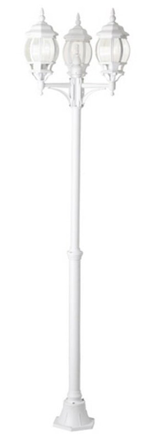 ISTRIA Biała wys. 2,35m. 3xE27 Lampa zewnętrzna stojąca Brilliant 48688/05