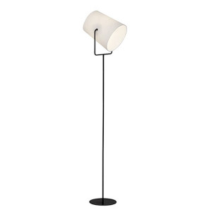 BUCKET Czarna/Biała E27 z włącznikiem nożnym Lampa stojąca Brilliant 63158/76