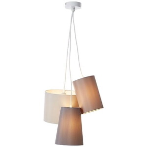 TRIAL Szara 3xE27 z regulacją Lampa wisząca Brilliant 93377/22