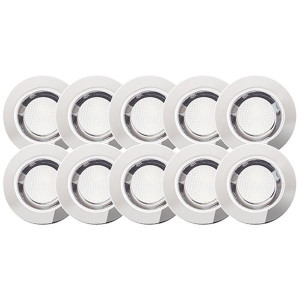 COSA Stalowy/Zimny biały LED 10x0.45W 6500K Oczka sufitowe Brilliant G03093/82