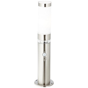 BOLE Stalowy wys. 50 cm z czujnikiem ruchu i zmierzchu Lampa zewnętrzna stojąca Brilliant G46789/82