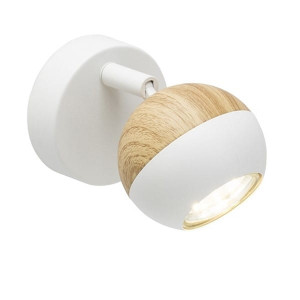 SCAN Biały/Jasne drewno LED 3W 3000K Kinkiet ścienny Brilliant G59410/75