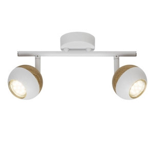 SCAN Biały/Jasne drewno LED 2x3W 3000K Spot Brilliant G59413/75