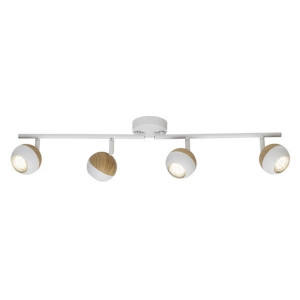 SCAN Biały/Jasne drewno LED 4x3W 3000K Spot Brilliant G59432/75