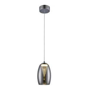 METROPOLIS Chrom/Czarny LED 5W 3000K regulowana Lampa wisząca Brilliant G60770/93