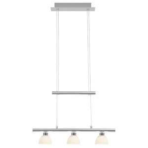 TONJA Chrom/Biały LED 3x5W 3000K ściemnialna z włącznikiem regulowana Lampa wisząca Brilliant G70579/15