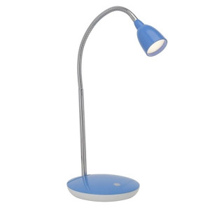 ANTHONY Chrom/Niebieski LED 2.4W 3000K z włącznikiem w obudowie Lampka biurkowa Brilliant G92935/03