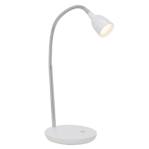 ANTHONY Chrom/Biały LED 2.4W 3000K z włącznikiem w obudowie Lampka biurkowa Brilliant G92935/05