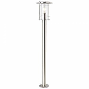 YORK Srebrna wys. 1m. E27 IP44 Lampa ogrodowa stojąca Brilliant 44785/82