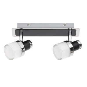 Harold Czarny | Chrom LED 2x5W IP44 4000K Spot łazienkowy Rabalux 5022 ( 1 szt. dostępna od ręki. Wysyłka 24 h. )