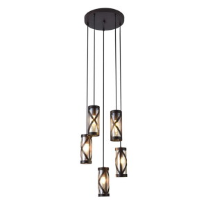 Oberon Brąz 5xE14 Lampa wisząca Rabalux 5340