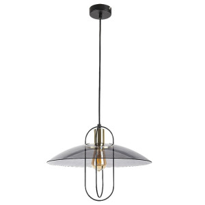 Vida Czarny | Przydymiony E27 Lampa wisząca Rabalux 5000