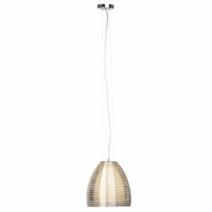 RELAX Chrom | Biała śr. 30cm. E27 Lampa wisząca Brilliant 61171/15