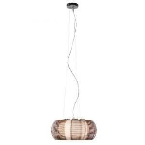 RELAX Brąz | Chrom 2xE27 Lampa wisząca Brilliant 61190/53