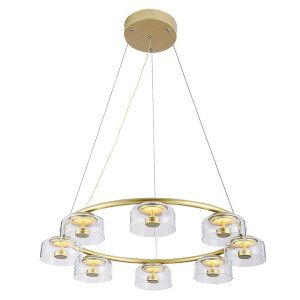 Lorell Złota LED 8x5W 3000K Lampa wisząca Rabalux 5390