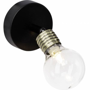 BULB Czarny | Mosiądz antyczny G9 Kinkiet ruchomy Brilliant 21210/76