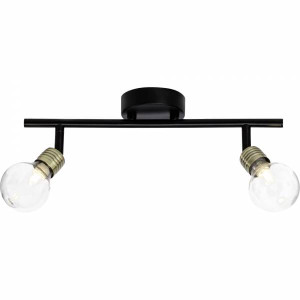 BULB Czarny | Mosiądz antyczny 2xG9 Spot Brilliant 21213/76