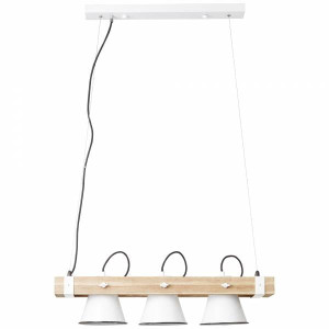 PLOW Brąz | Biały 3xE27 Lampa wisząca Brilliant 82173/05