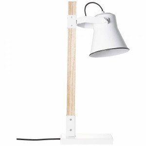 PLOW Brąz | Biały E27 Lampa stołowa Brilliant 82149/05