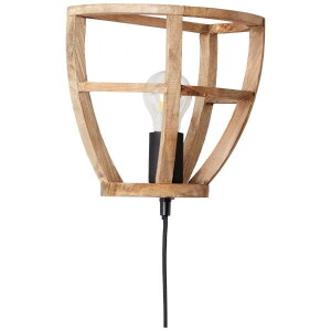 MATRIX WOOD 2 Brąz E27 Kinkiet z wyłącznikiem na kablu Brilliant 97063/66